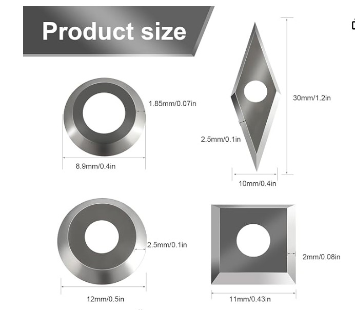 Tungsten Carbide Inserts Woodturning Tools